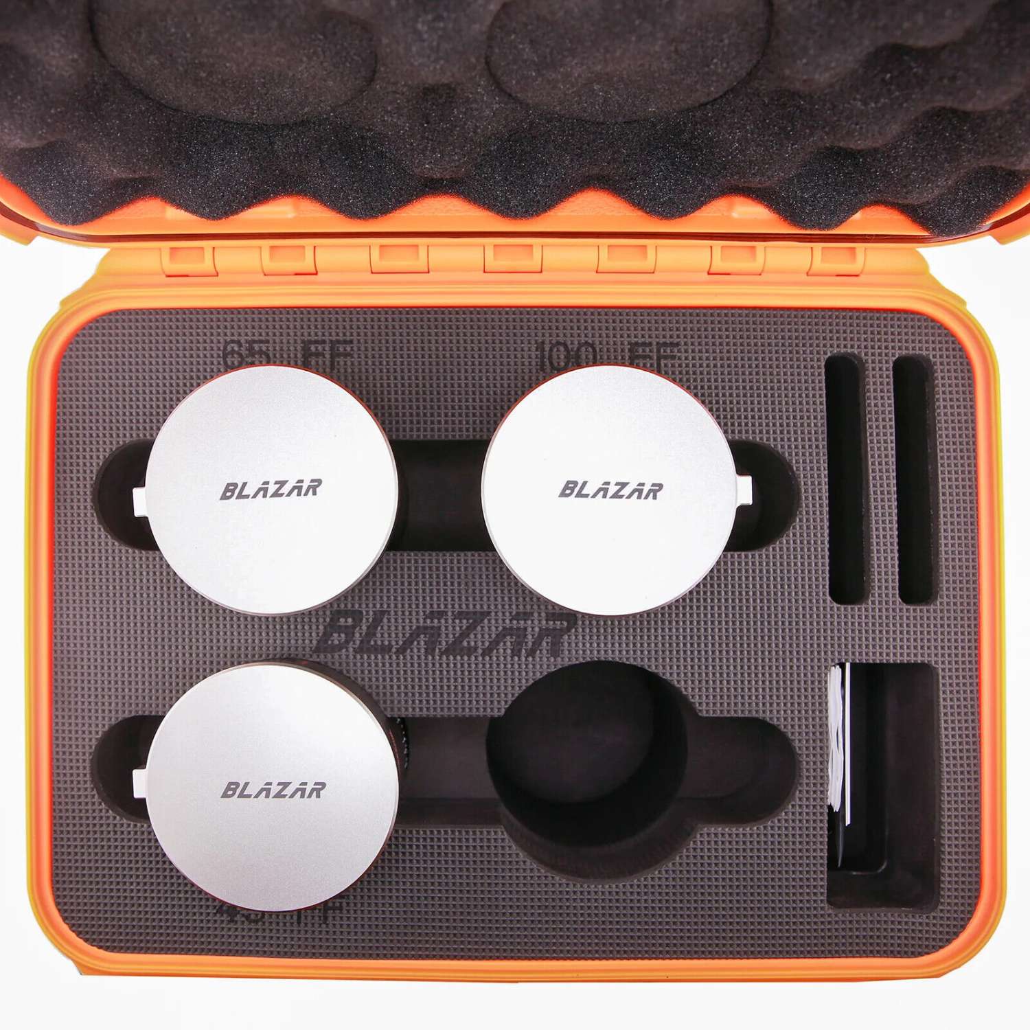 Kit de 4 Objectifs anamorphique BLAZAR Remus ( 33,45,65 et 100mm) bleu/ambre 